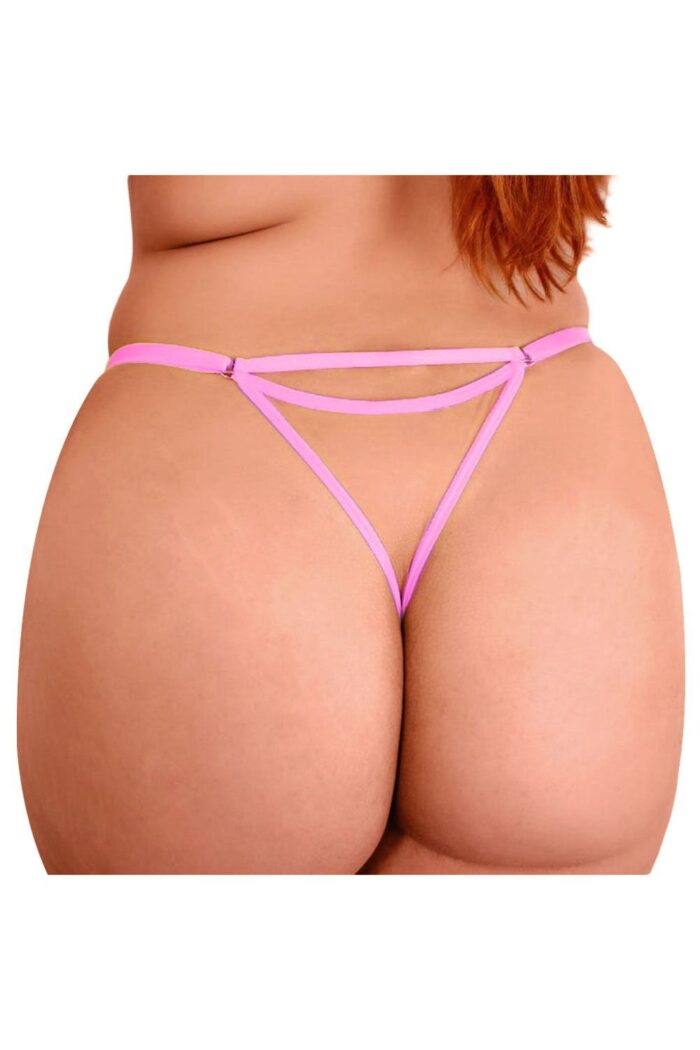 Calcinha Rosa neon plus size personalizável - Imagem 2