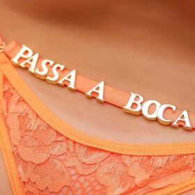 Calcinha Plus Size Personalizável Laranja Neon