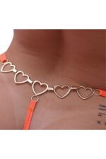 Calcinha fio Dental em Renda Laranja neon Cinco Corações - Imagem 2