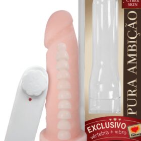 Pênis Em Cyberskin Com Vértebra E Vibrador 16x4,5cm - Sexy Fantasy