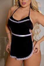 Fantasia de empregada sexy acompanha calcinha fio e tiara - Garota veneno - Imagem 6