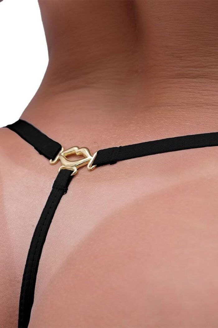 Conjunto Sensual preto Beijo Cinderela Tallyta - Imagem 3