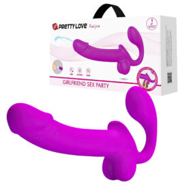 Cinta penetrador strapless em silicone com estimulador de clitóris, plug de ponto g e simulador de ejaculação - Kelpie