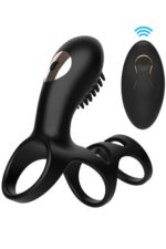 Anel peniano com controle remoto 10 modos de vibração - Mannuo