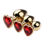 Plug Anal Grande Aço Dourado Coração - Imagem 4