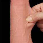 Protese em formato de Pênis ultra Realístico 22x4,3 cm Sliding com dupla camada Dong Flesh - Lovetoy - Imagem 10