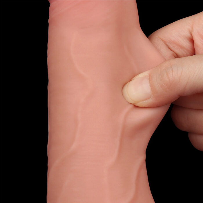 Protese em formato de Pênis ultra Realístico 22x4,3 cm Sliding com dupla camada Dong Flesh - Lovetoy - Imagem 10