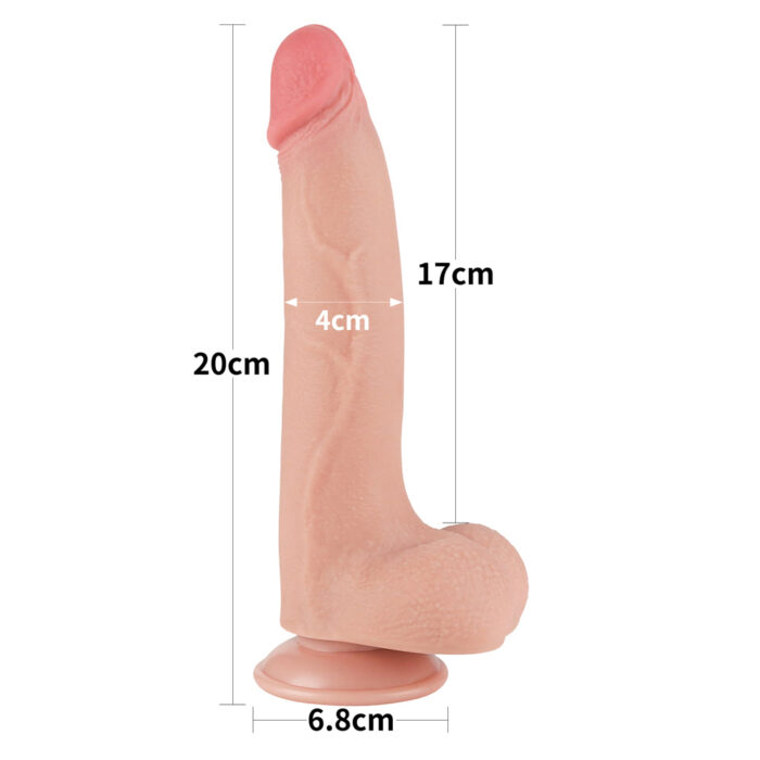 Pênis com dupla camada Realístico 20x4 cm Sliding Skin Dual Layer Dong Flesh - Lovetoy - Imagem 3