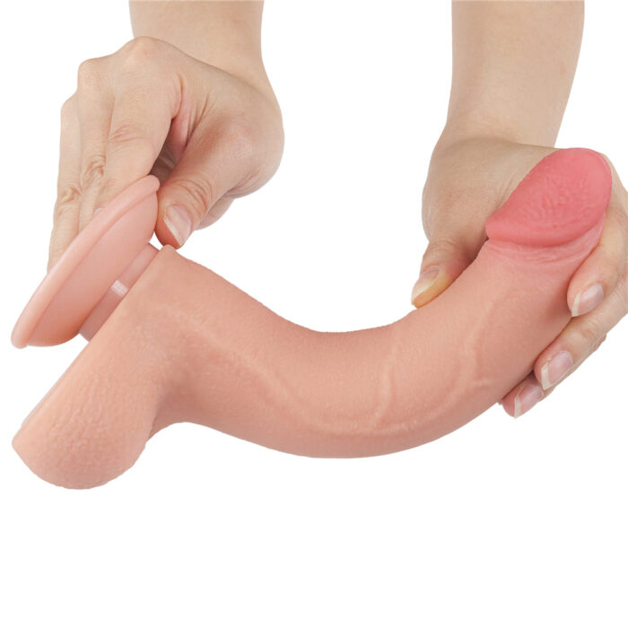 Pênis com dupla camada Realístico 20x4 cm Sliding Skin Dual Layer Dong Flesh - Lovetoy - Imagem 5