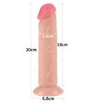 Pênis ultra Realístico com dupla camada 20x3,8 cm - Sliding Skin Dual Layer Dong Flesh Lovetoy - Imagem 5