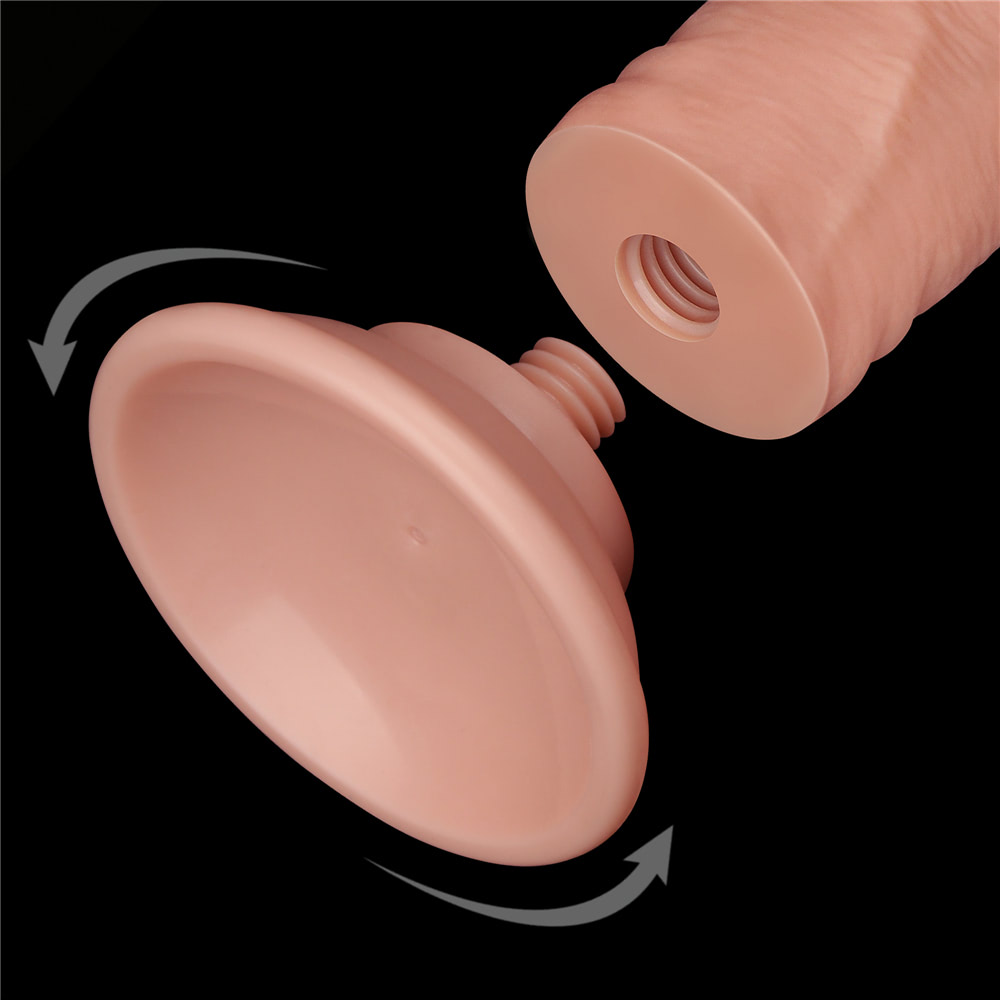 Pênis ultra Realístico com dupla camada 20x3,8 cm - Sliding Skin Dual Layer Dong Flesh Lovetoy - Imagem 14
