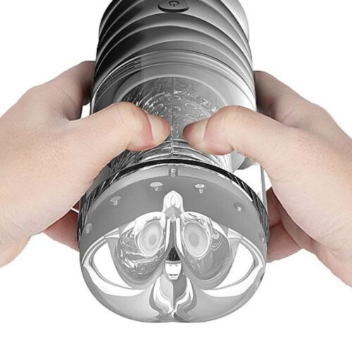 Alternative view of Masturbador Lanterna recarregável em Formado de Bunda 7 modos de Rotações com ventosa - Dibe