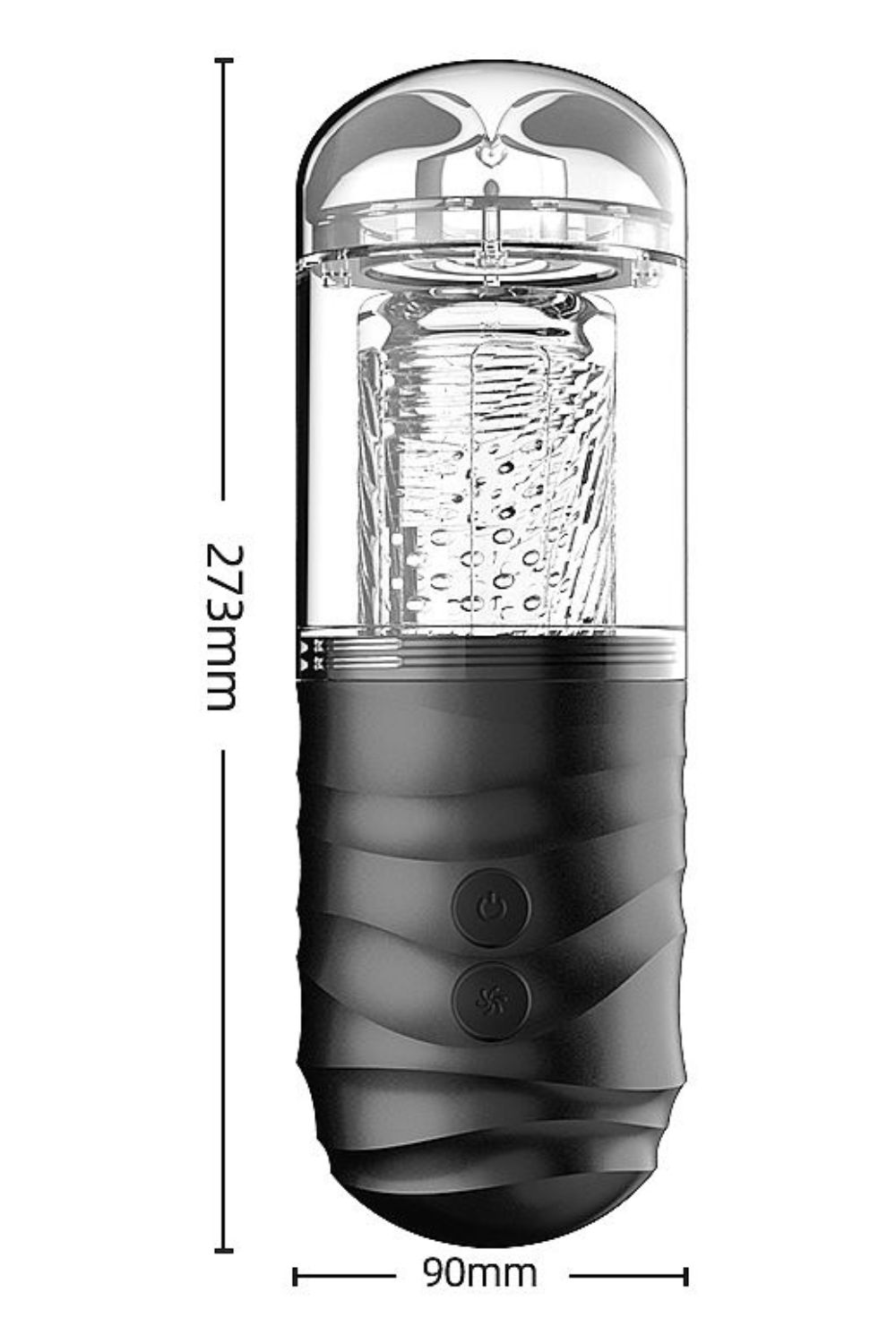 Masturbador Lanterna recarregável em Formado de Bunda 7 modos de Rotações com ventosa - Dibe - Imagem 5