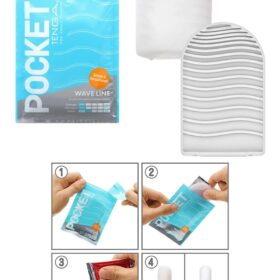 Tenga pocket wave line - Masturbador masculino descartável com textura em relevo