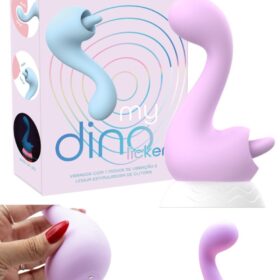 Vibrador com língua estimuladora de clitóris, 7 modos de vibração, 7 tipos de movimento e recarregável My Dino Licker