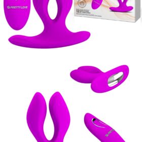 Plug Anal Recarregável com vibro Magic Finger controle remoto duplo prazeroso