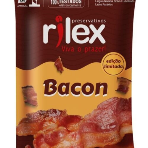Preservativo Lubrificado com Aroma de Bacon 3 Unidades Rilex