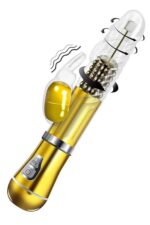 Vibrador Rotativo de Coelho com estimulação do ponto G Cromado - À Pilha - Imagem 4