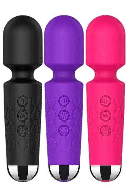 Vibrador Varinha Mágica Recarregável Stacy Mini com 20 modos de vibração