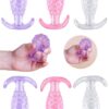 Plug Anal em Silicone com Textura de Bolinha - 10,5x3,5cm