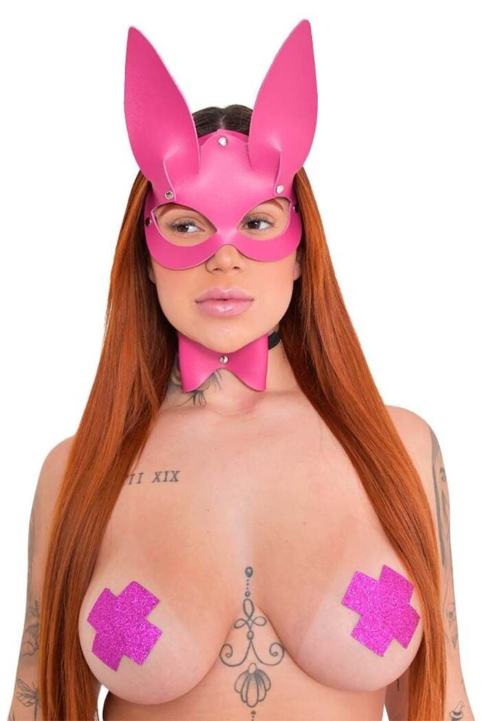 Kit Coelha Máscara E Gravata Sado Êxtase - Imagem 6
