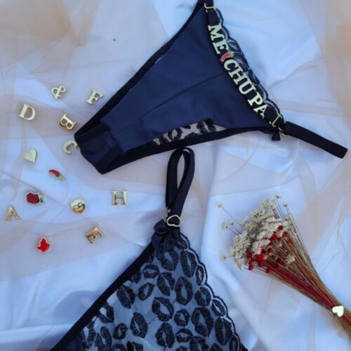 Alternative view of Calcinha fio personalizável tule beijo duplo