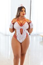 Fantasia erótica enfermeira fogosa Plus size body sensual - Imagem 2