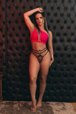 Calcinha Preto avulsa feita em tule bordado - Imagem 2