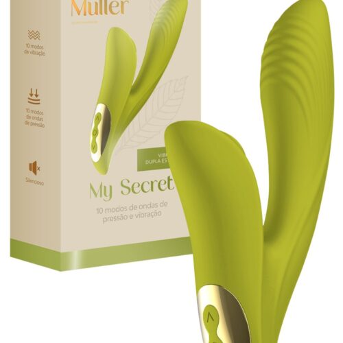 Intt My Secret - Vibrador de Ponto G em Silicone com 3 Modos de Vibração e Estimulador Clitoriano com 10 Pulsação