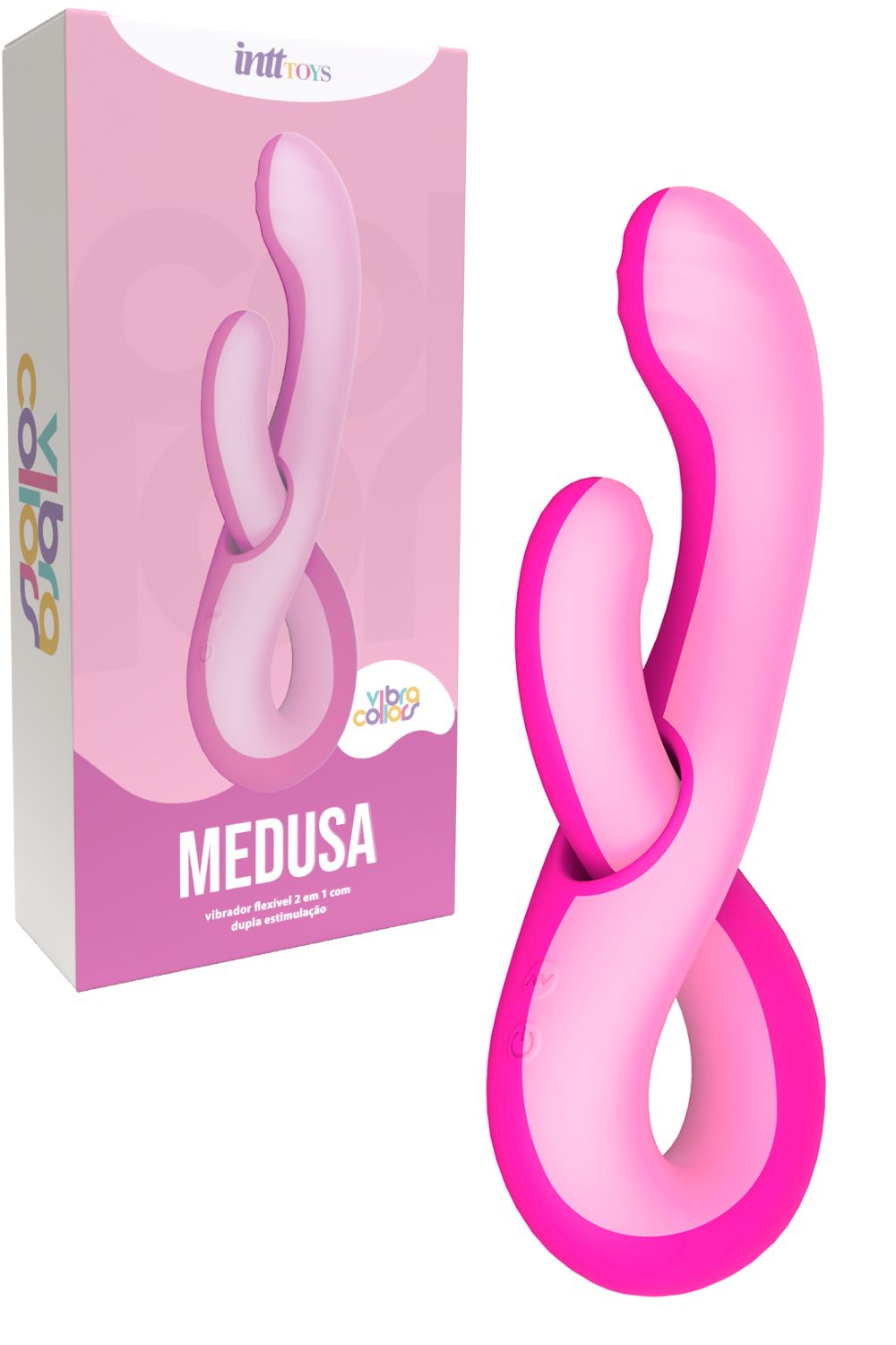 Vibrador Flexível 2 em 1 com Dupla Estimulação Medusa - Intt Cosméticos
