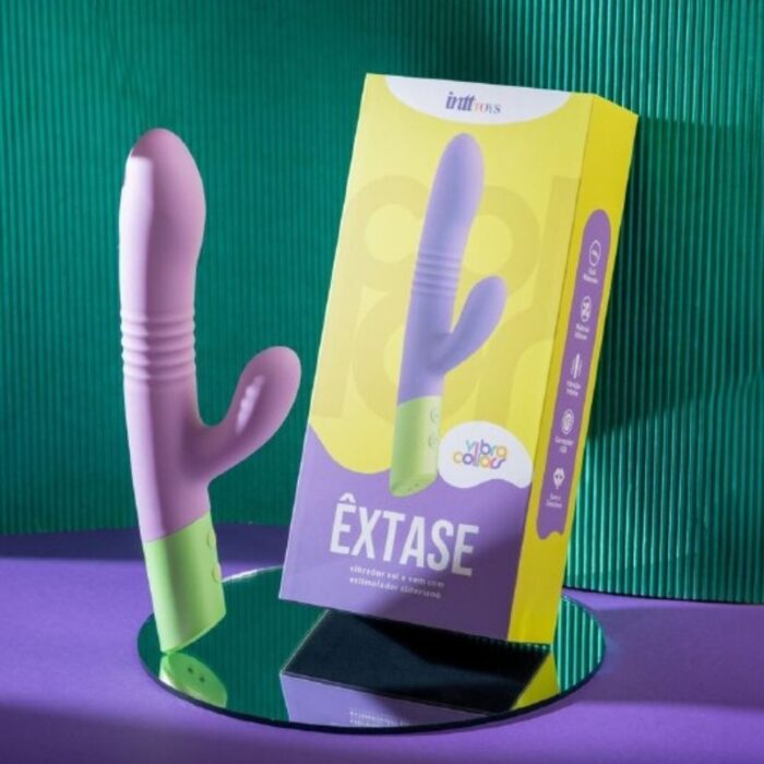Êxtase Colors Vibrador Vai e Vem Linha Vibra Collors 10 Modos de Vibração Intt - Imagem 7