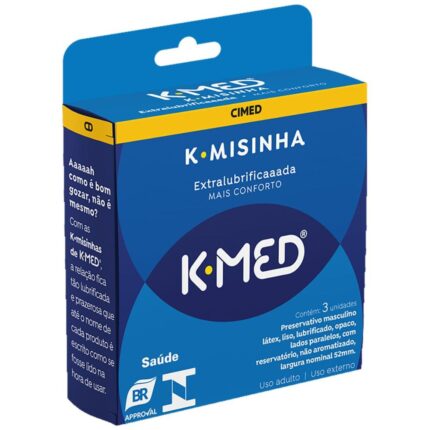 Preservativos K-Misinha Preservativo Tradicional 3 Unidades K-Med