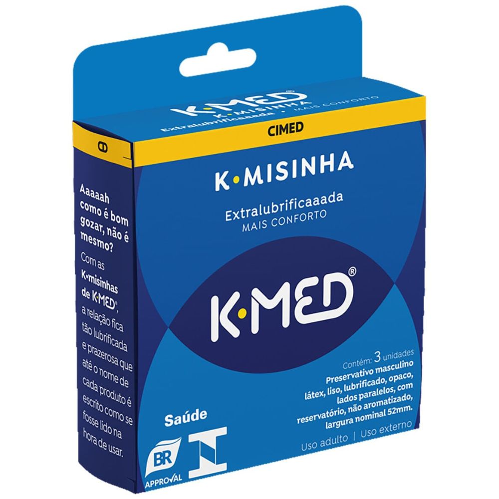 Preservativos K-Misinha Preservativo Tradicional 3 Unidades K-Med
