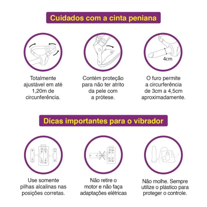 Cinta Strap-On Com Pênis Vibrador 16x4 cm Soulsex - Imagem 9