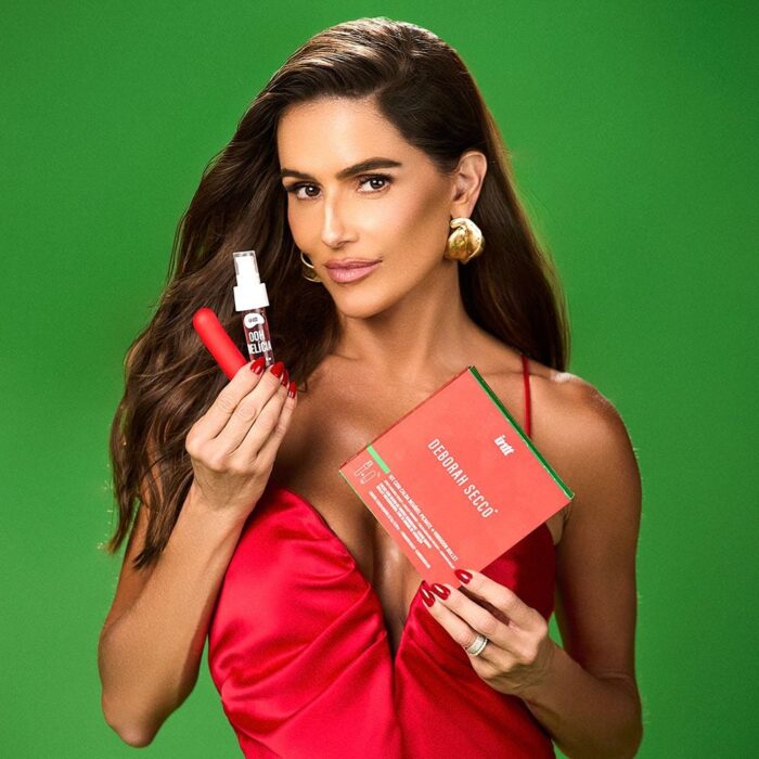 Kit Deborah Secco Bullet Vibrador Clitoris Feminino e Gel Beijavel Picante Aquece Intt
