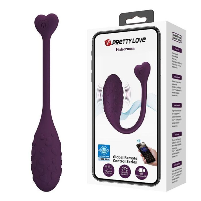 Vibrador Bullet via APP À Longa Distância Fisherman - Pretty Love - Imagem 8