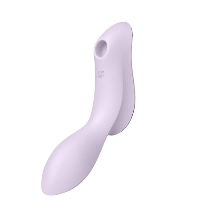 Vibrador de clitóris e ponto g recarregável com motor duplo 11 ondas de pressão e 12 vibração – Satisfyer curvy trinit 2 - Imagem 2
