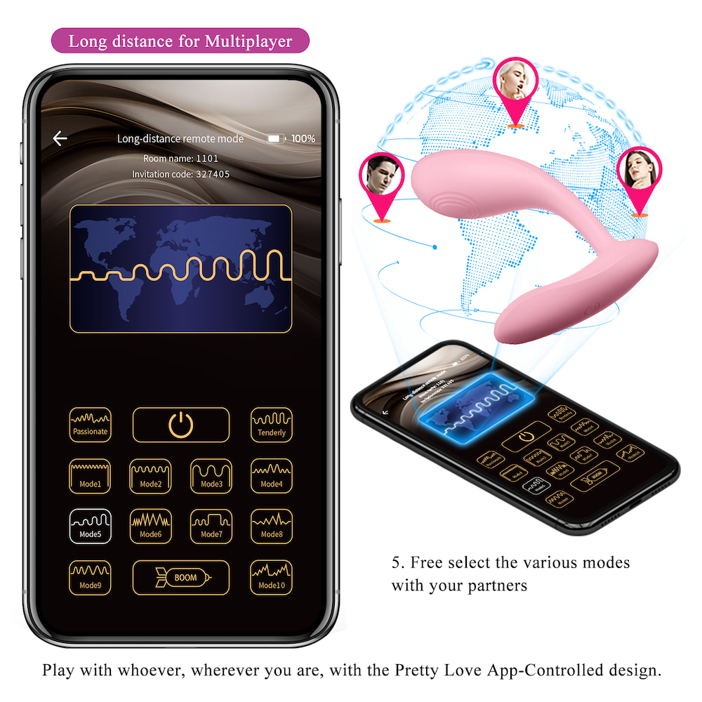 Baird Pretty love - Vibrador de Ponto G á Longa Distância com App 12 modos de vibração - Imagem 18