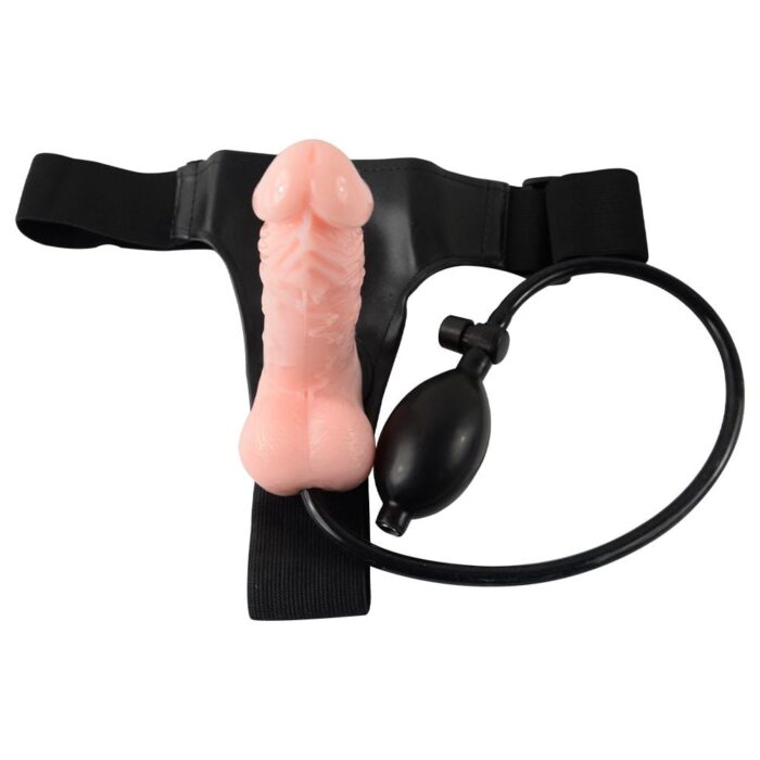 Cinta Peniana com Pênis Inflável - Ultra harness 18x3,5cm - Imagem 2