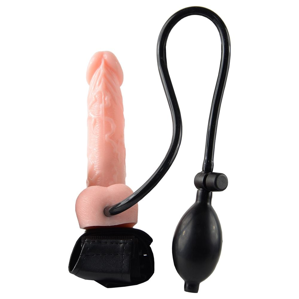 Cinta Peniana com Pênis Inflável - Ultra harness 18x3,5cm - Imagem 3