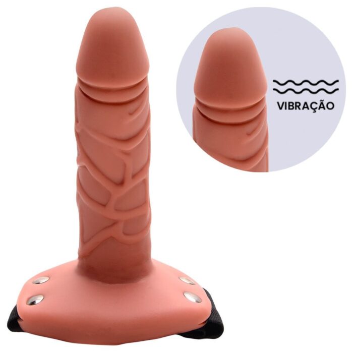 Capa Peniana Extensora 18 X 4,5Cm Cinto E Vibrador Hot Flowers - Imagem 5