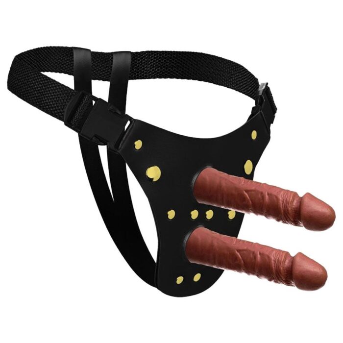 Cinta Ativa Dupla Pênis Realísticos 16 X 4Cm Soulsex - Imagem 2