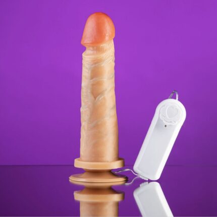 Pênis Real Dick Ultra Realístico Com Vibro e Ventosa 17 X 4,2 cm
