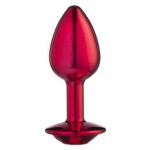 Lite Plug anal Vermelho Pequeno com Pedra Vermelha - Imagem 2