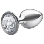 Lite Plug anal Prata Pequeno com Pedra Cristal - Imagem 3