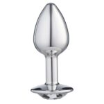 Lite Plug anal Prata Pequeno com Pedra Cristal - Imagem 2