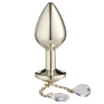 Lite Plug anal Dourado Médio com Pingente - Imagem 2