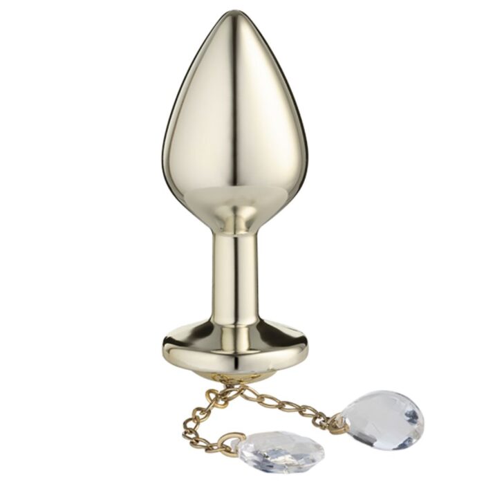 Lite Plug anal Dourado Médio com Pingente - Imagem 2