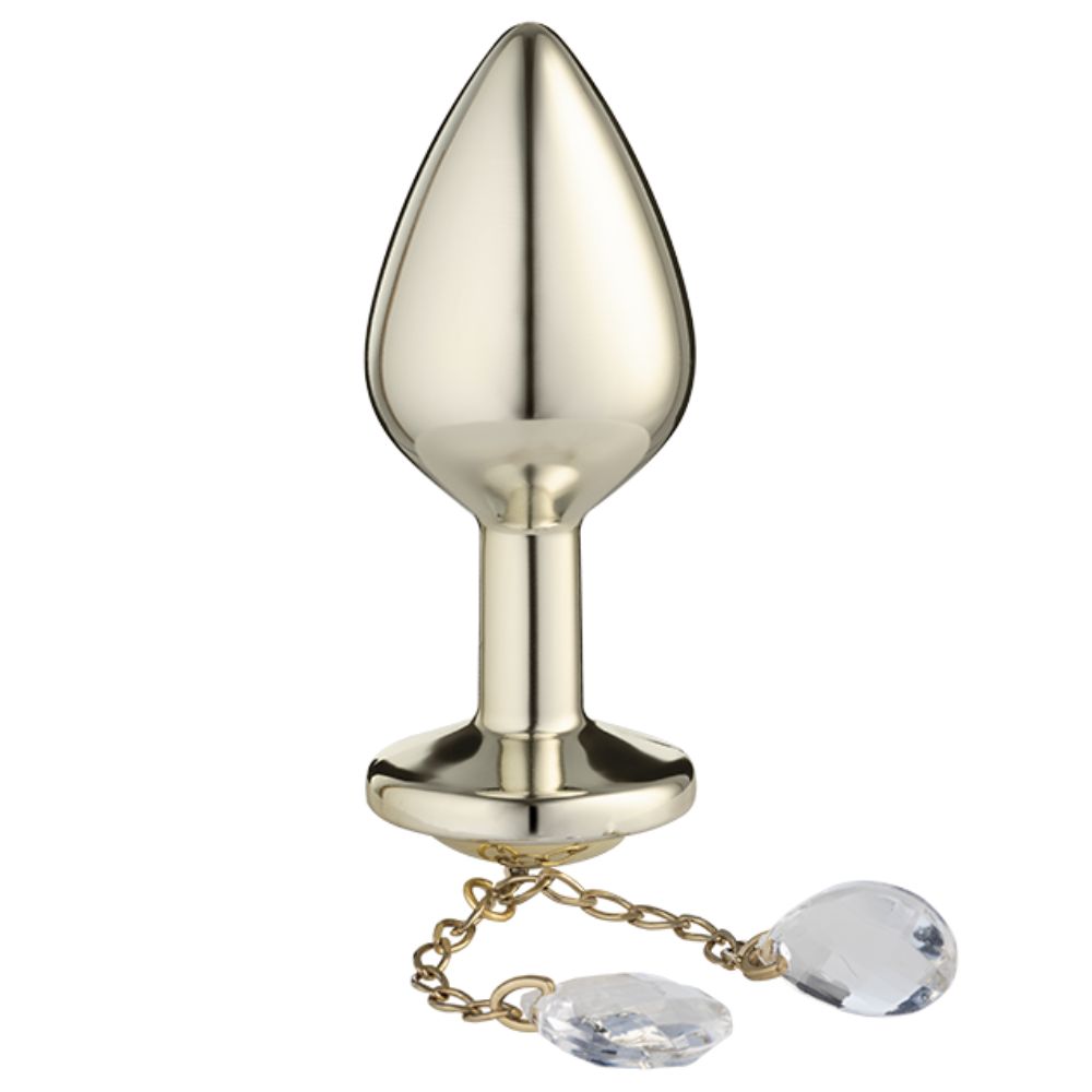 Lite Plug anal Dourado Médio com Pingente - Imagem 2