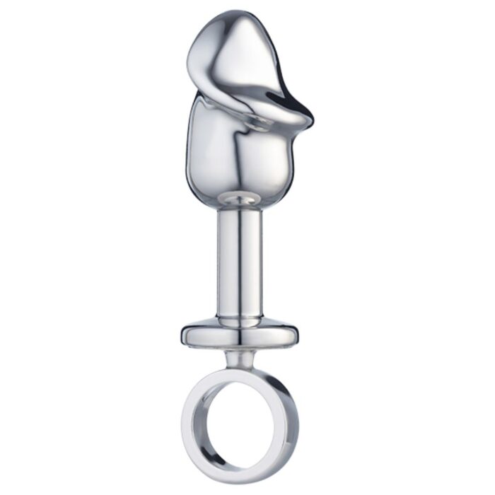 Lite Plug anal Prata Pênis com Dedal - Imagem 2